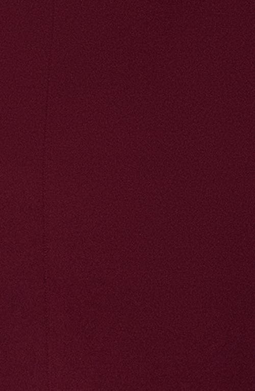 Betsy & Adam One-shoulder Scuba Crepe Gown In Burgundy