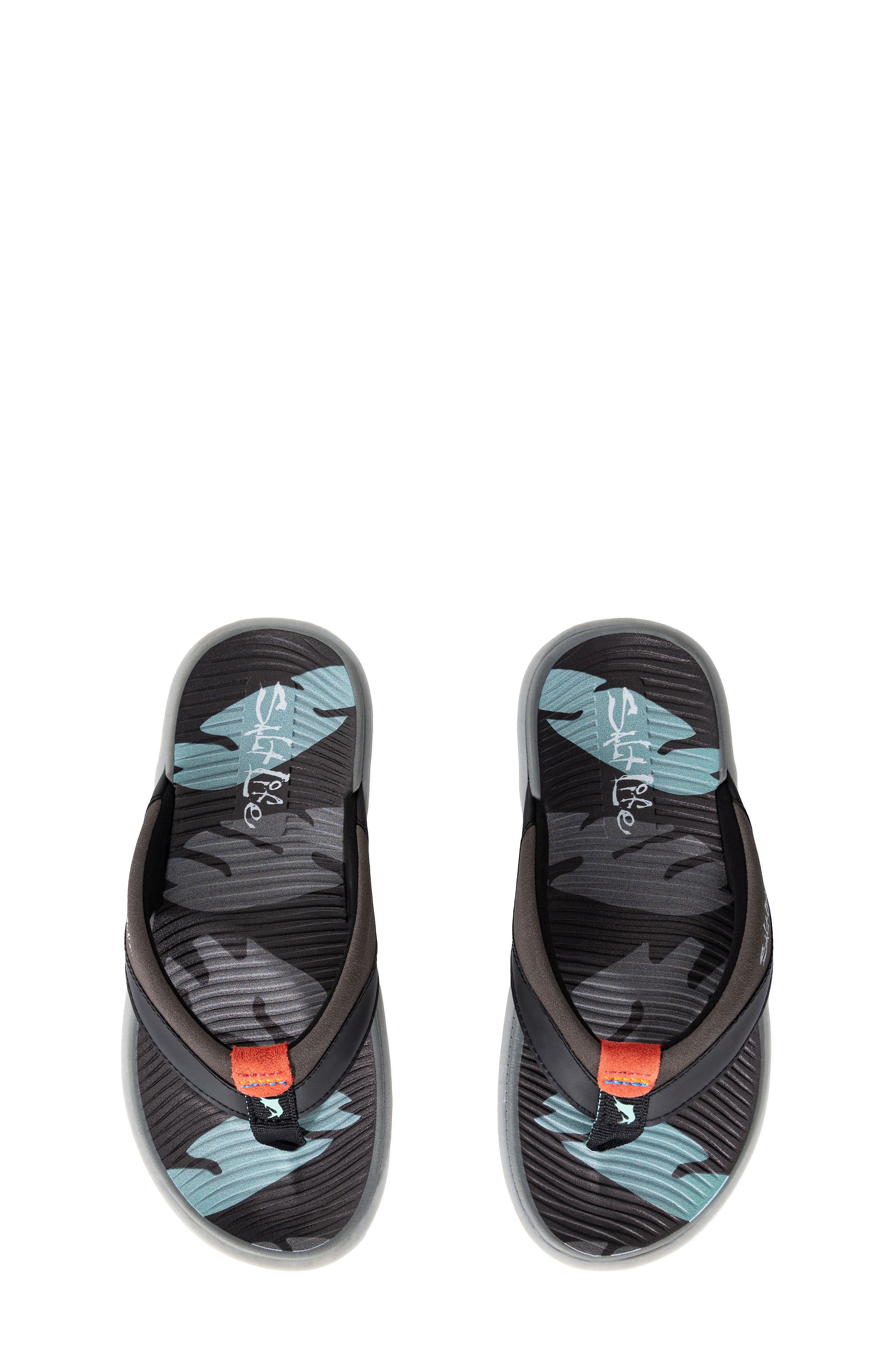 Salt Life Kids' The Dune Flip Flop, Alternate, color, Black