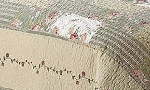 J&v Textiles J And V Textiles Reversible Quilt Set In Brown