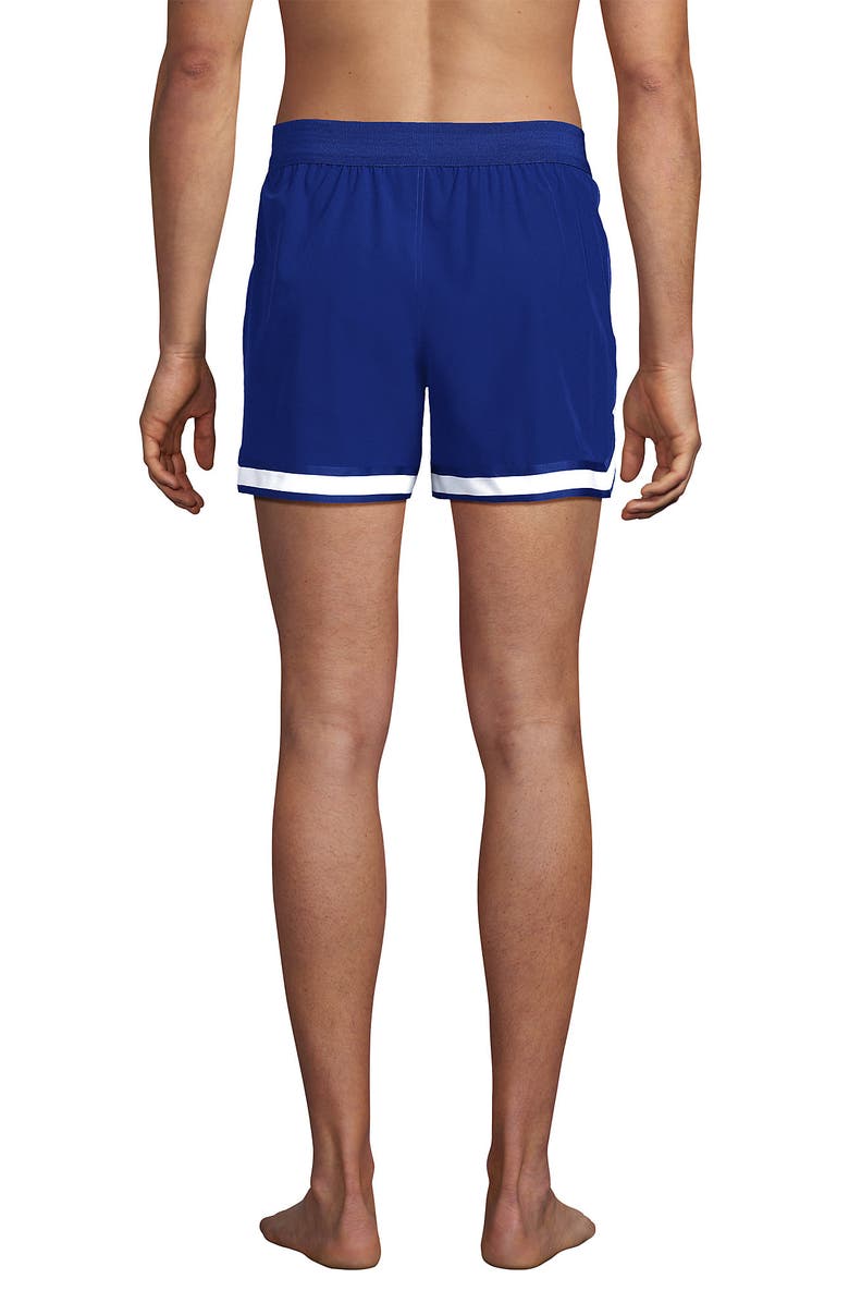 Lands' End 5" Quick Dry Striped Pull on Board Short, Alternate, color, Brilliant Cobalt