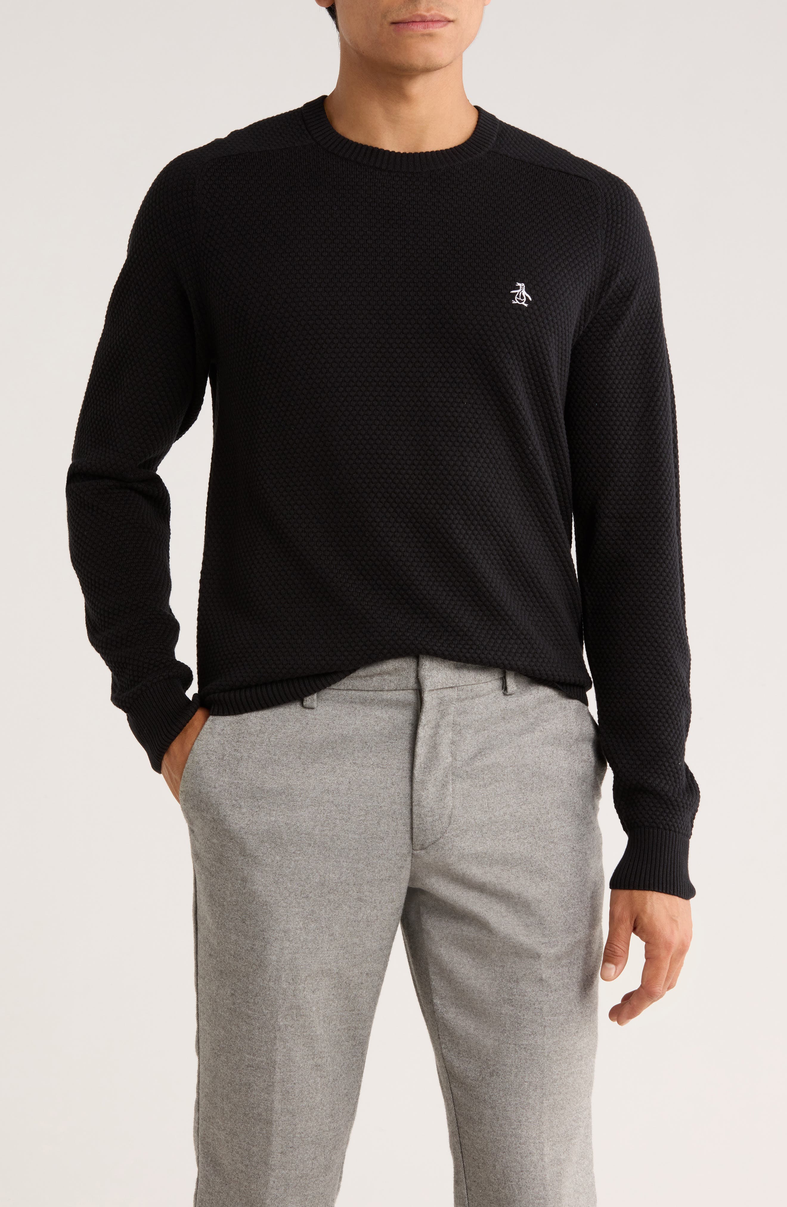 Original Penguin Bubble Stitch Crewneck Sweater