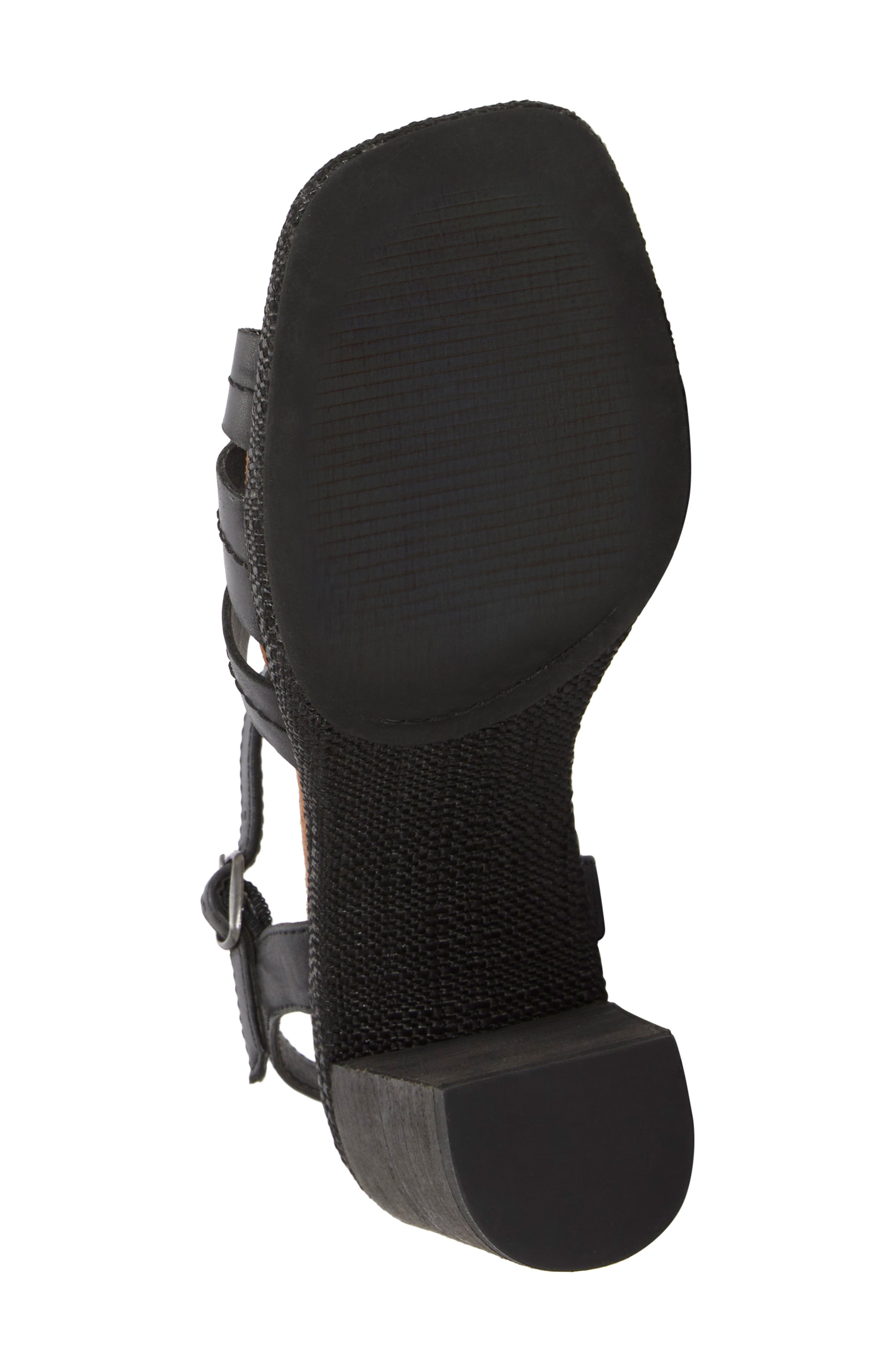 Lucky Brand Fanesa Ankle Strap Sandal, Alternate, color, Black Marial