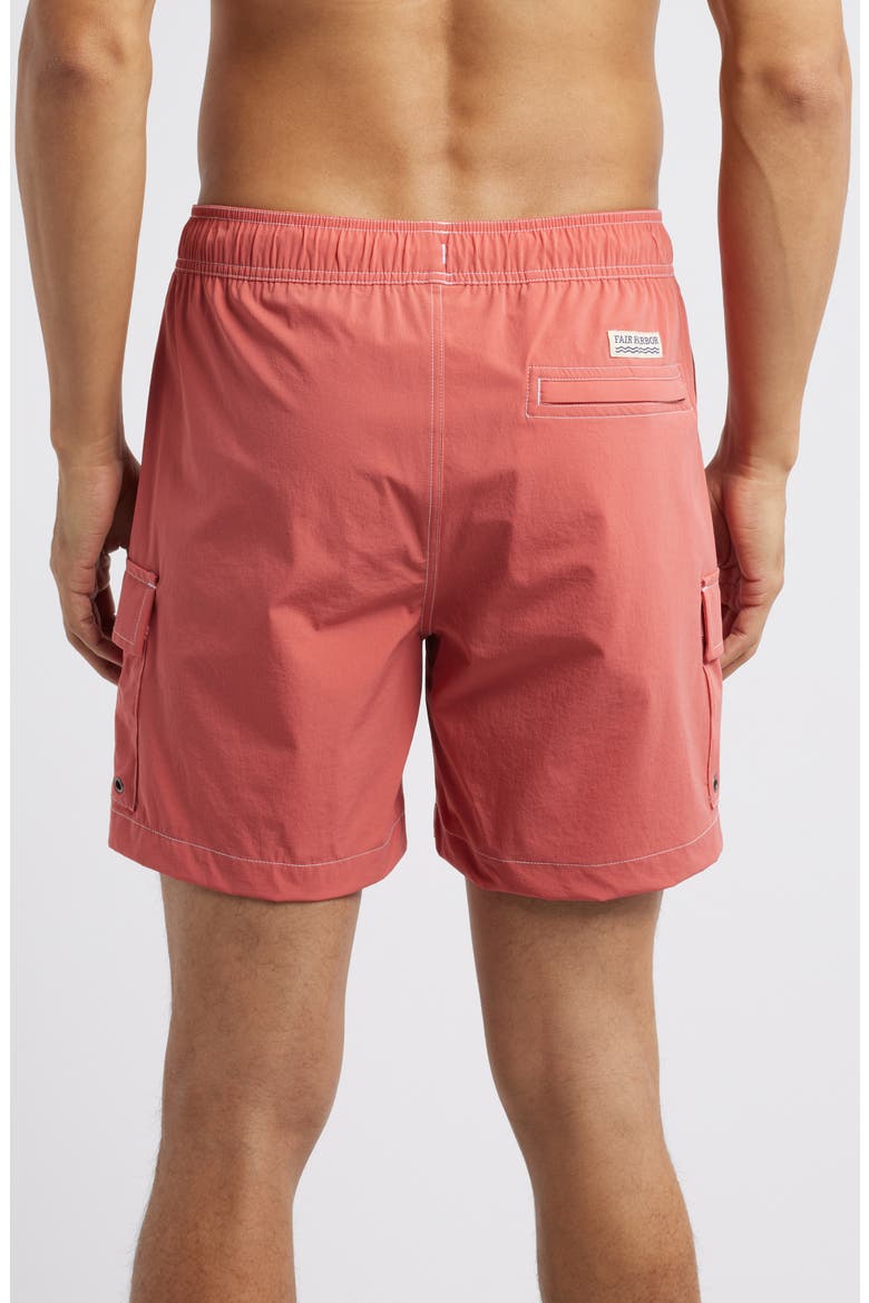 Breaker Water Repellent Swim Trunks, Alternate, color, WASHED RED