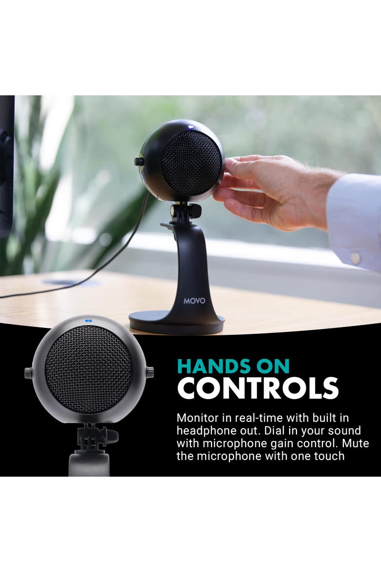 WebMic Desktop USB Microphone with  Stand, Alternate, color, Black