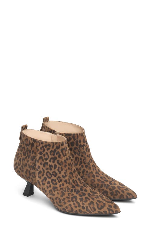 Nerogiardini Mid Heel Ankle Bootie In Animal Print