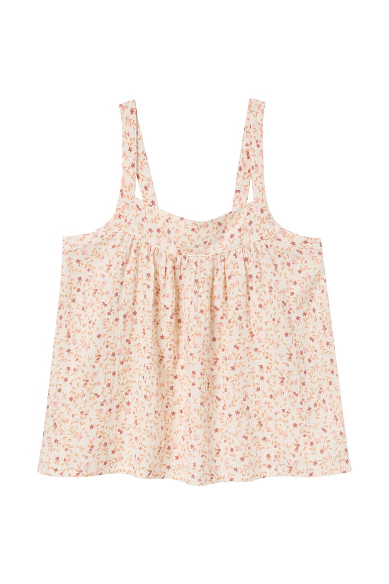 Top and Cropped Pants Set, Alternate, color, Beige Vine Floral