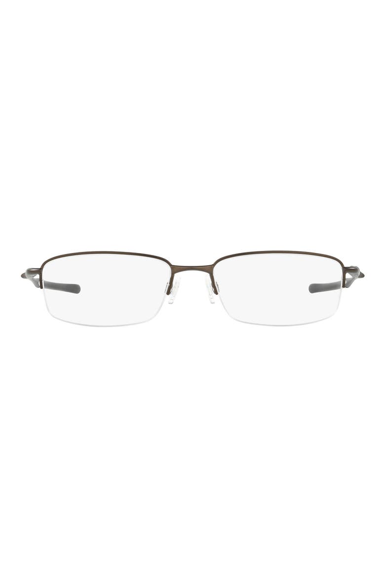 Clubface 54mm Rectangular Optical Glasses, Main, color, SILVER