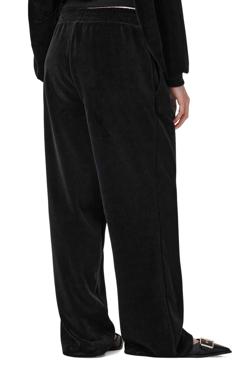 Vin Velvet Sweatpants, Alternate, color, BLACK