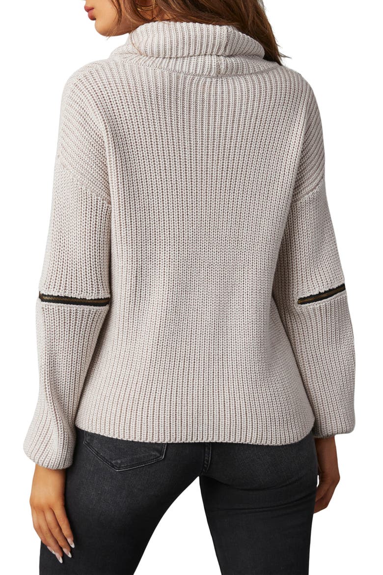 Shoreditch Cowl Neck Sweater, Alternate, color, WHITE