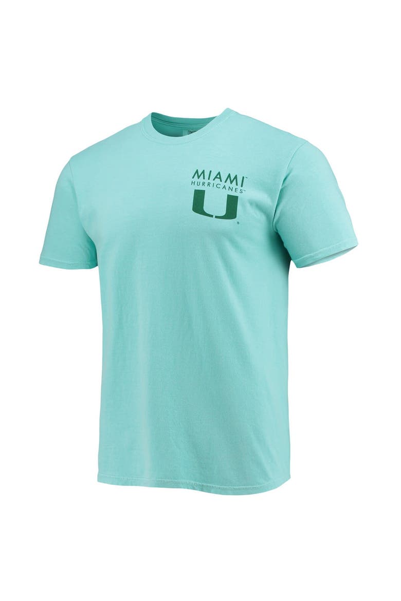 Men's Mint Miami Hurricanes Circle Scene Comfort Colors T-Shirt, Alternate, color, Mint