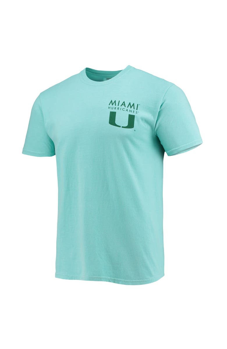 IMAGE ONE Men's Mint Miami Hurricanes Circle Scene Comfort Colors T-Shirt, Alternate, color, 