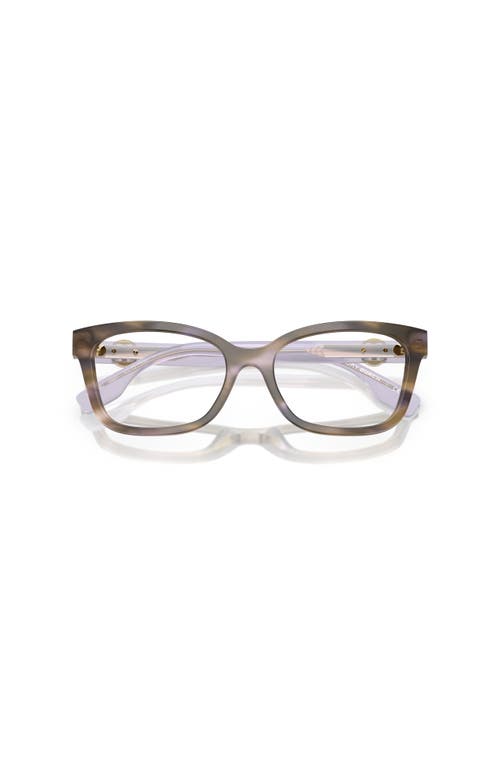Tory Burch 49mm Square Optical Glasses In Transparent