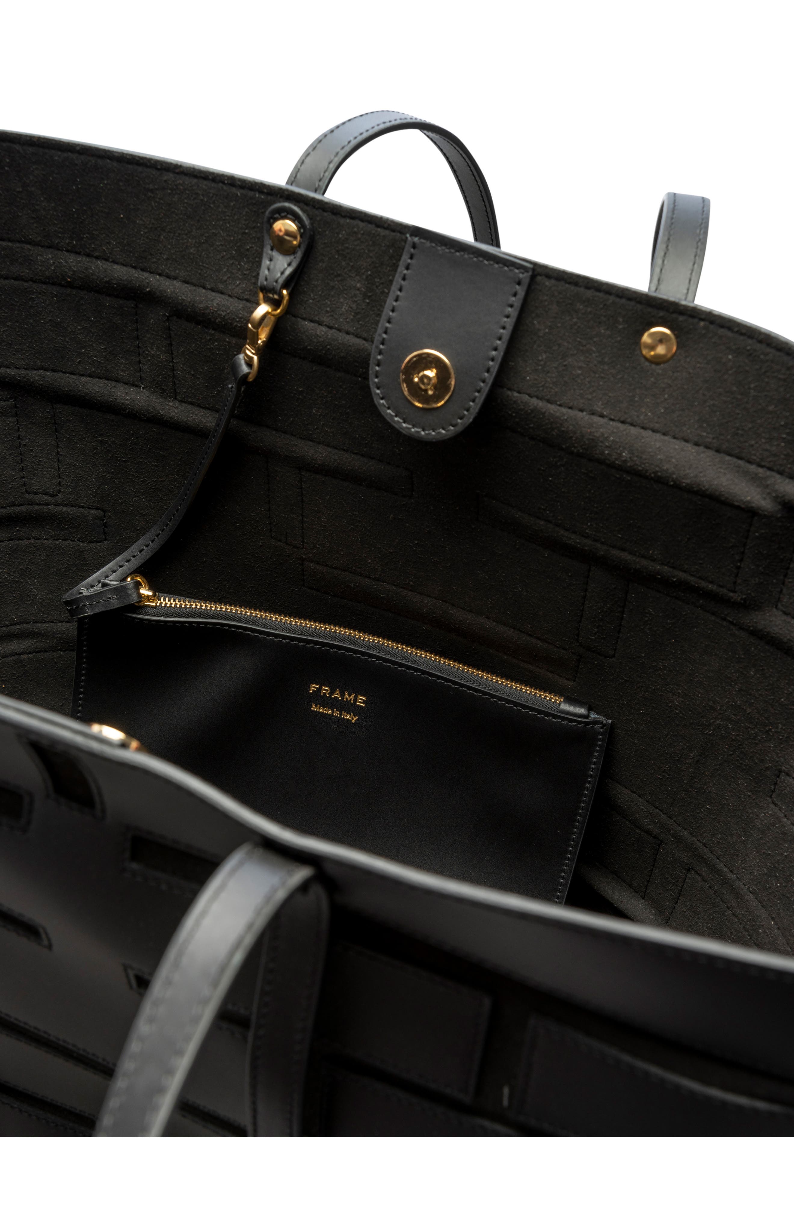 FRAME Plaque Leather Tote, Alternate, color, 