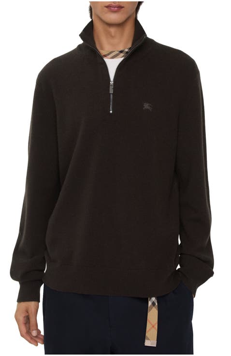 Cashmere Blend Half-zip Sweater