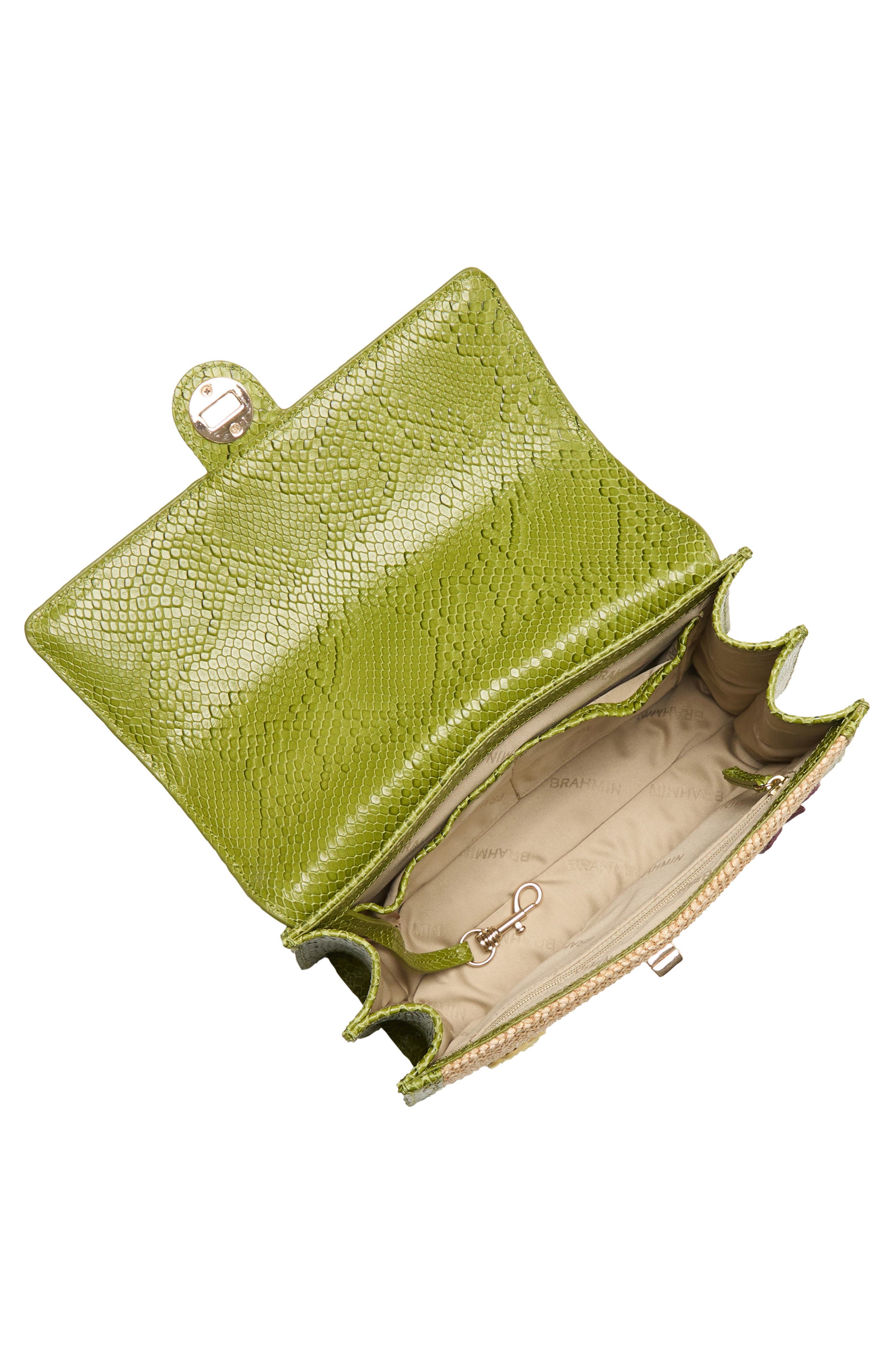 Brahmin Small Hallie Top Handle Bag, Alternate, color, Green Multi