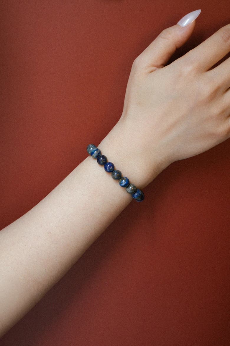 Manifest Protection Blue Crystal Beaded Bracelet, Alternate, color, Blue
