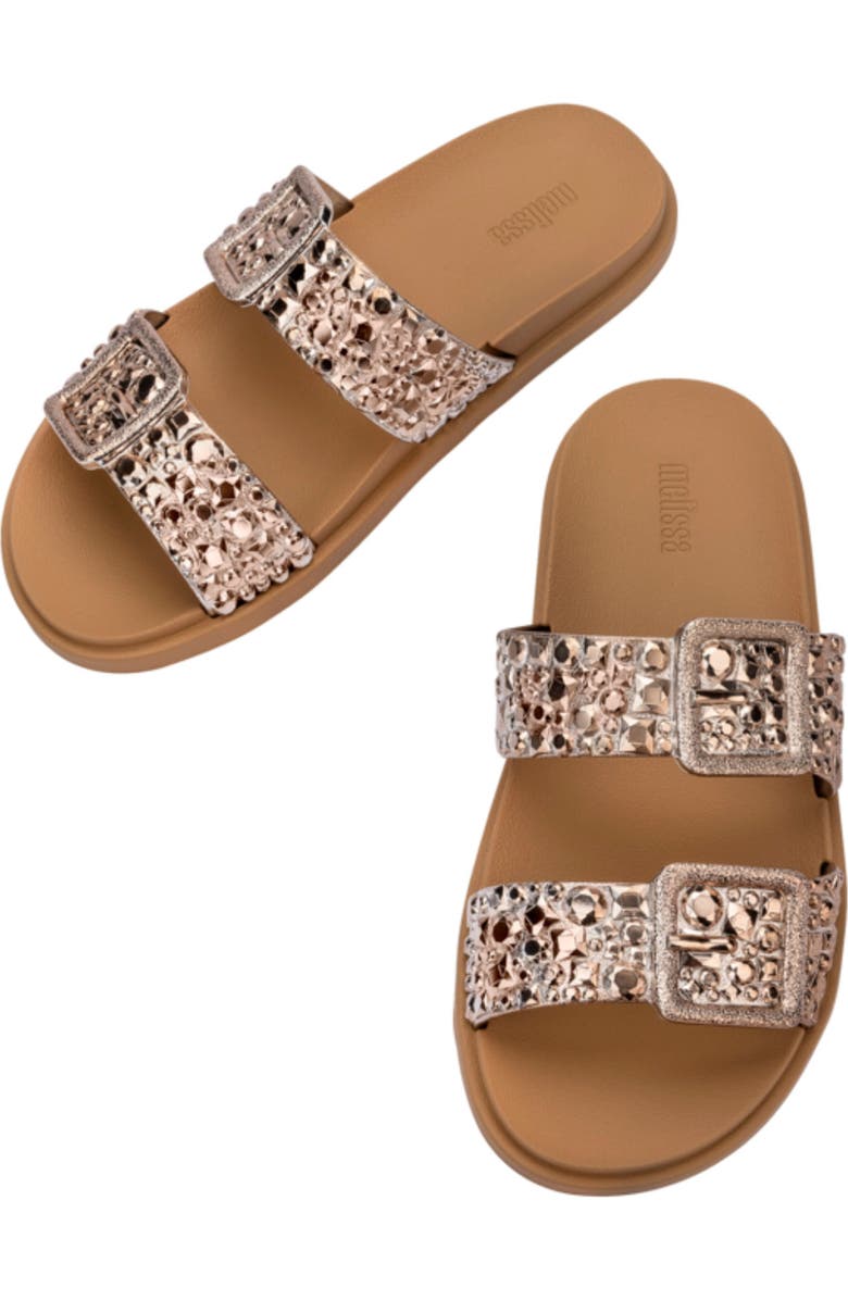 Melissa Lust Slide Sandal, Alternate, color, Beige/ Bronze