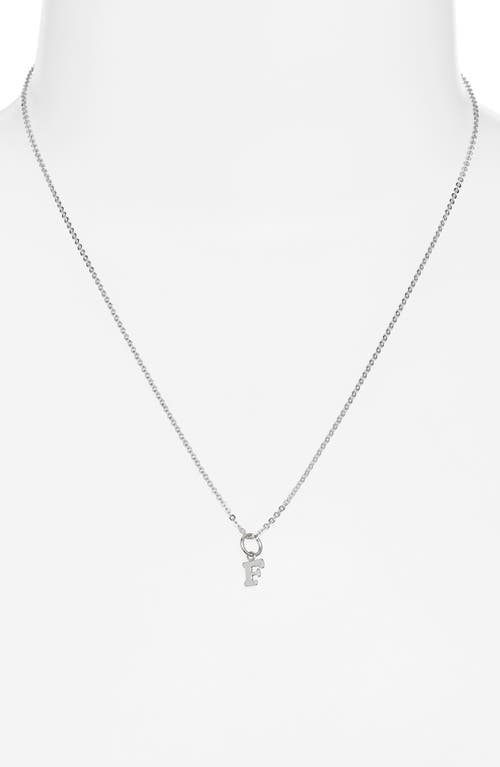 Nashelle Initial Pendant Necklace In Sterling Silver - F