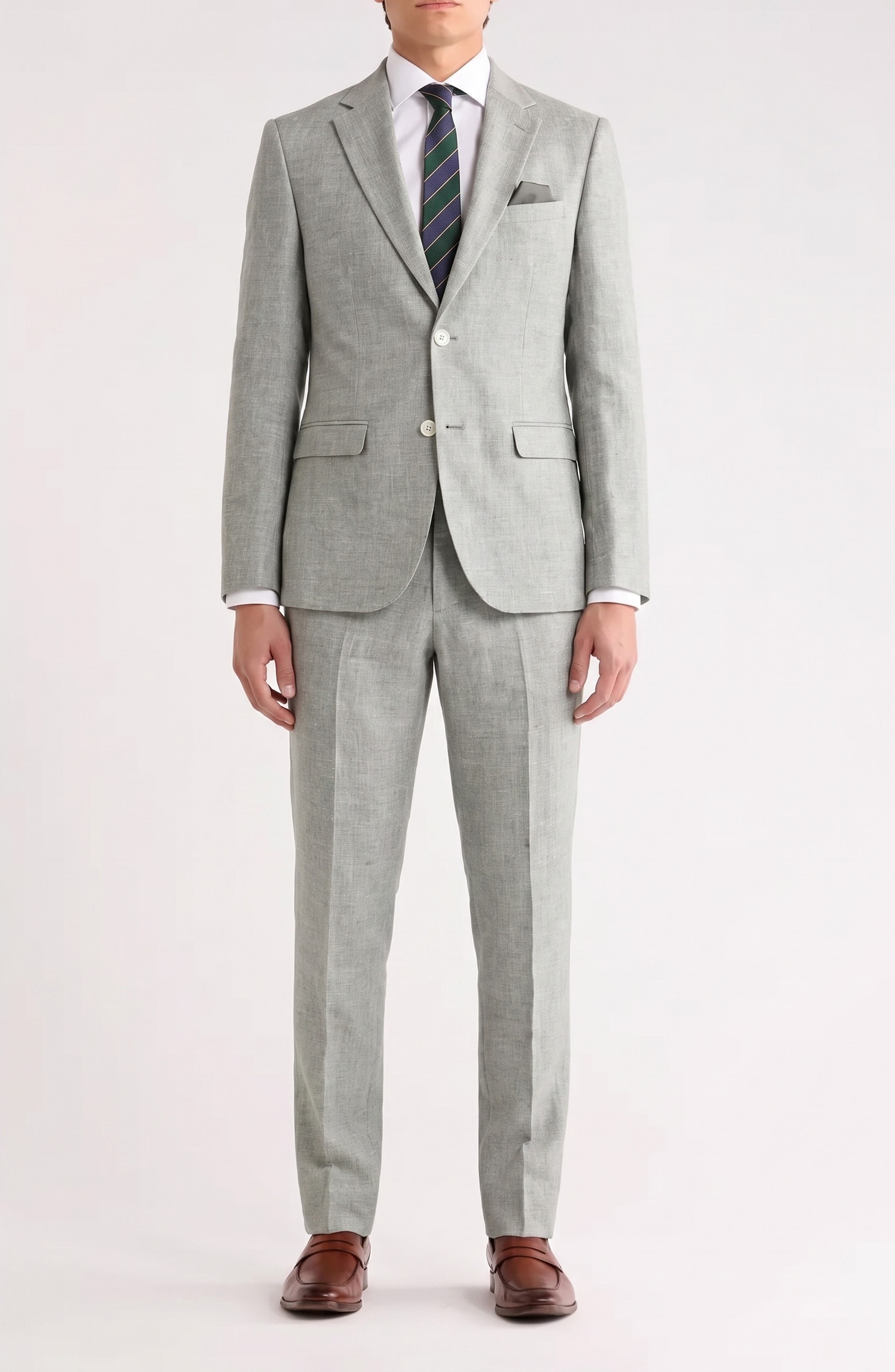 Cotton & Linen Two Button Suit
