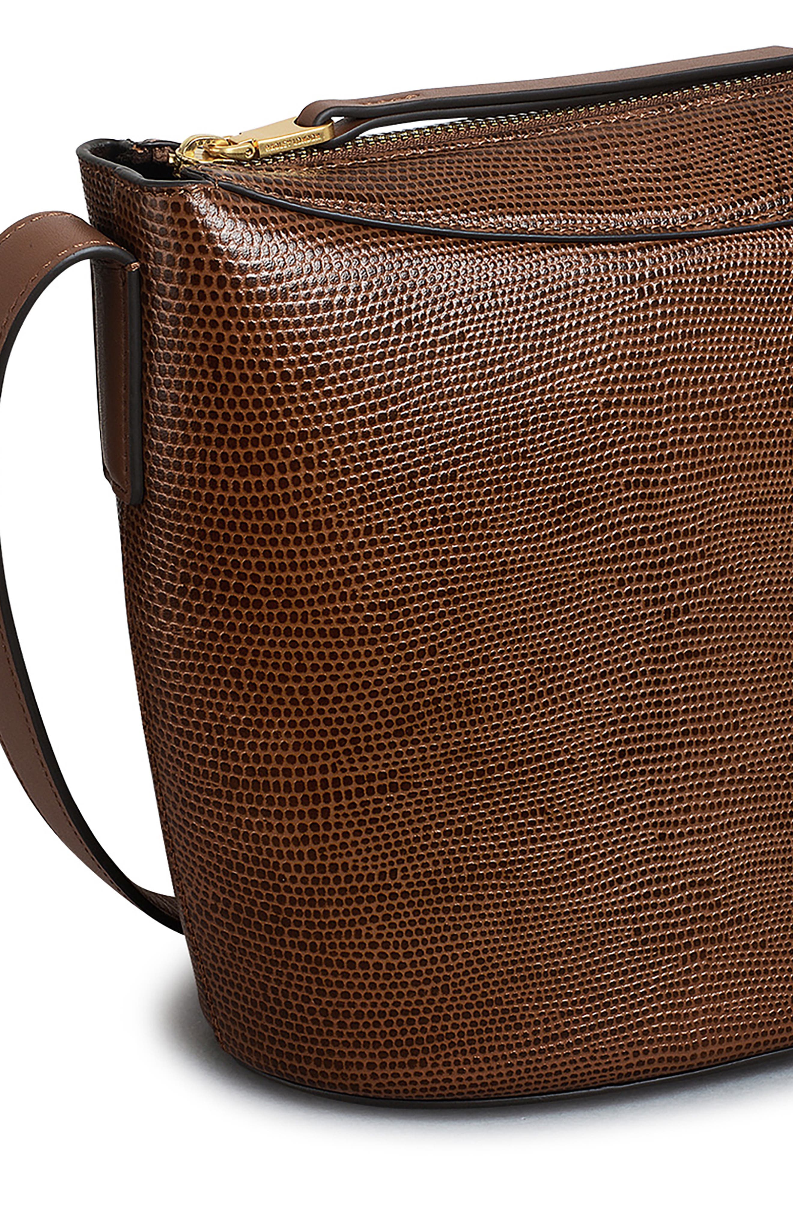 Radley The Kensal Lizard Embossed Small Crossbody Bag, Alternate, color, Saddle