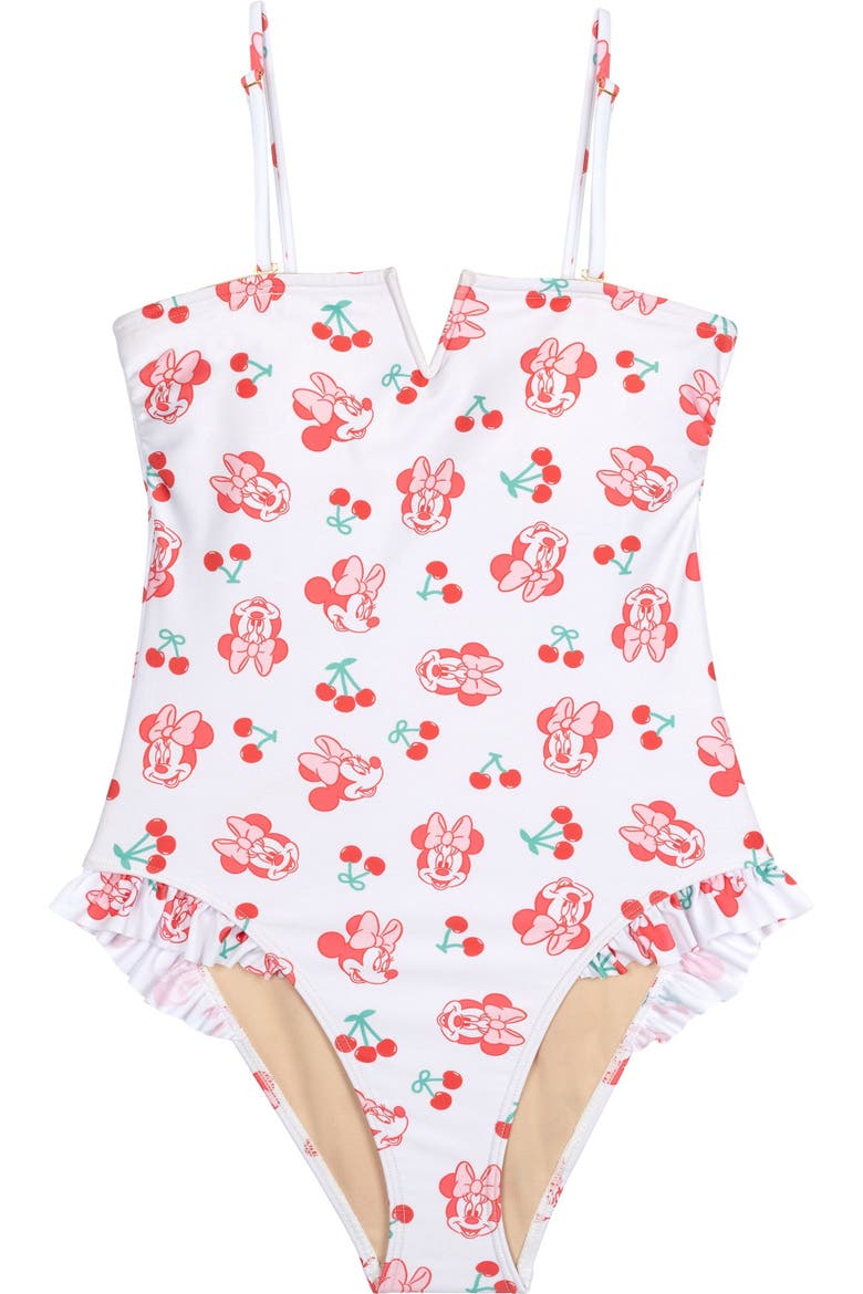 Minnie Mouse Sleeveless One Piece Swimwear, Main, color, Minnie Mouse Cherry