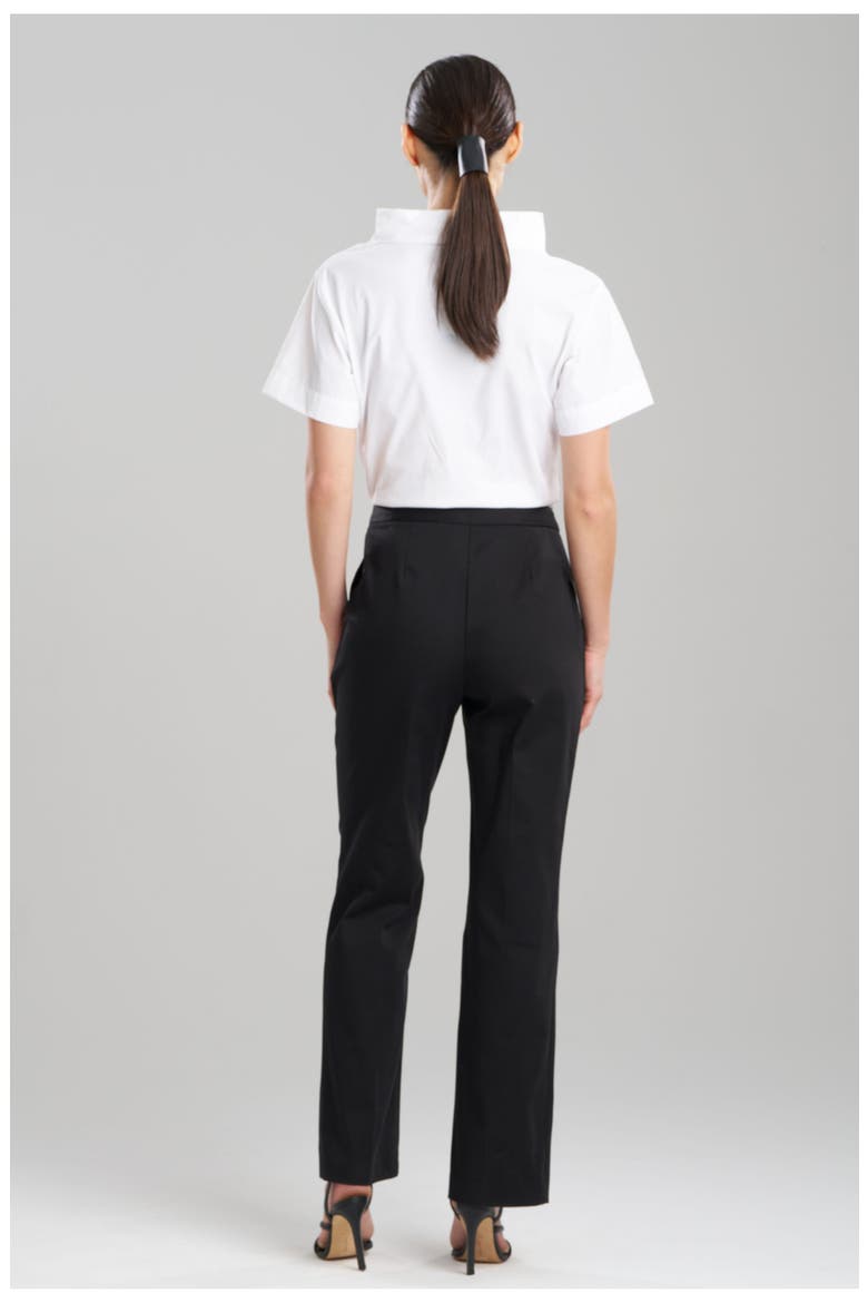COTTON CHINO Front Zip Pant, Alternate, color, BLACK