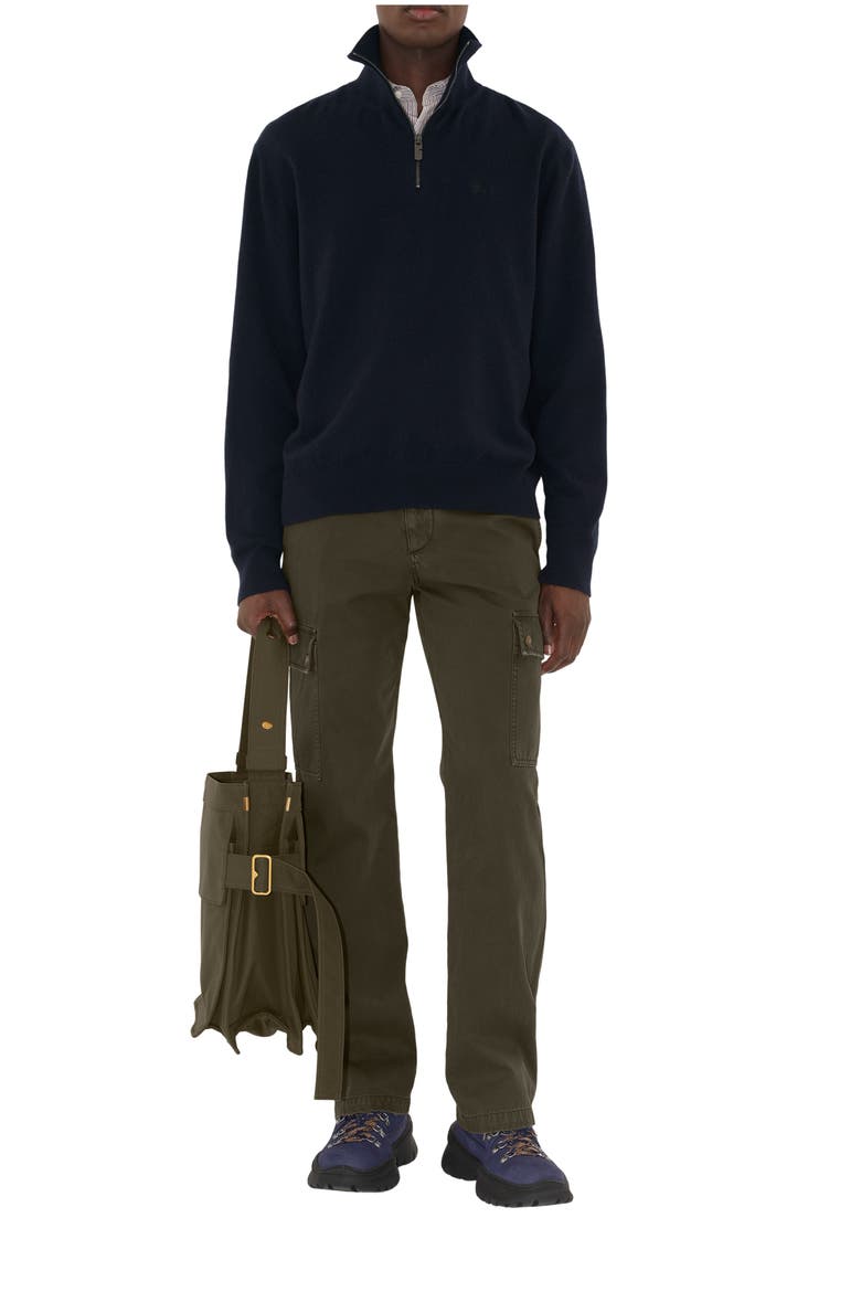 Cashmere Blend Half-zip Sweater, Main, color, Navy