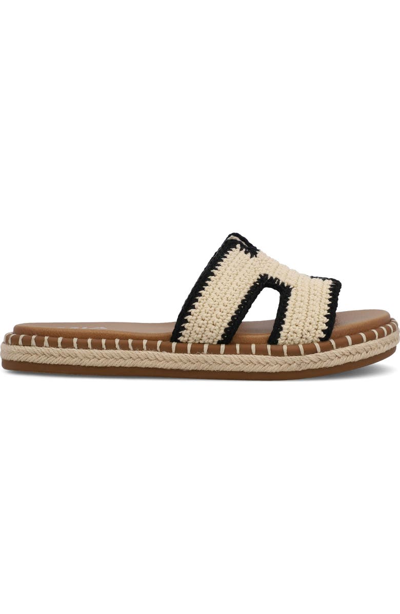 MIA Sabine Slide Sandal, Alternate, color, Black/ Off-White
