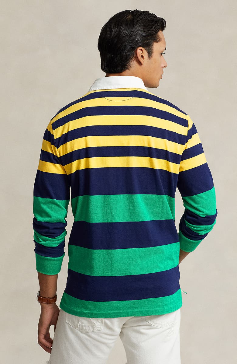 Polo Ralph Lauren Stripe Cotton Rugby Shirt, Alternate, color, 