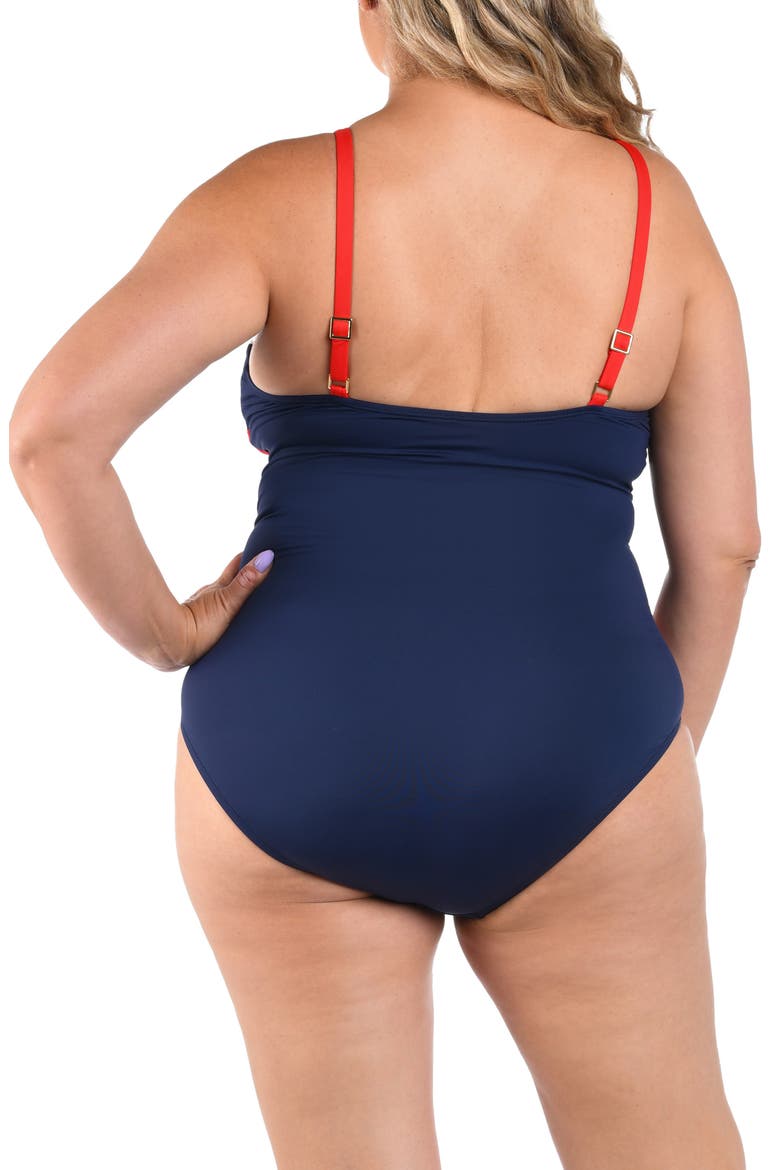 Americana One-Piece Swimsuit, Alternate, color, BLUE MULTI