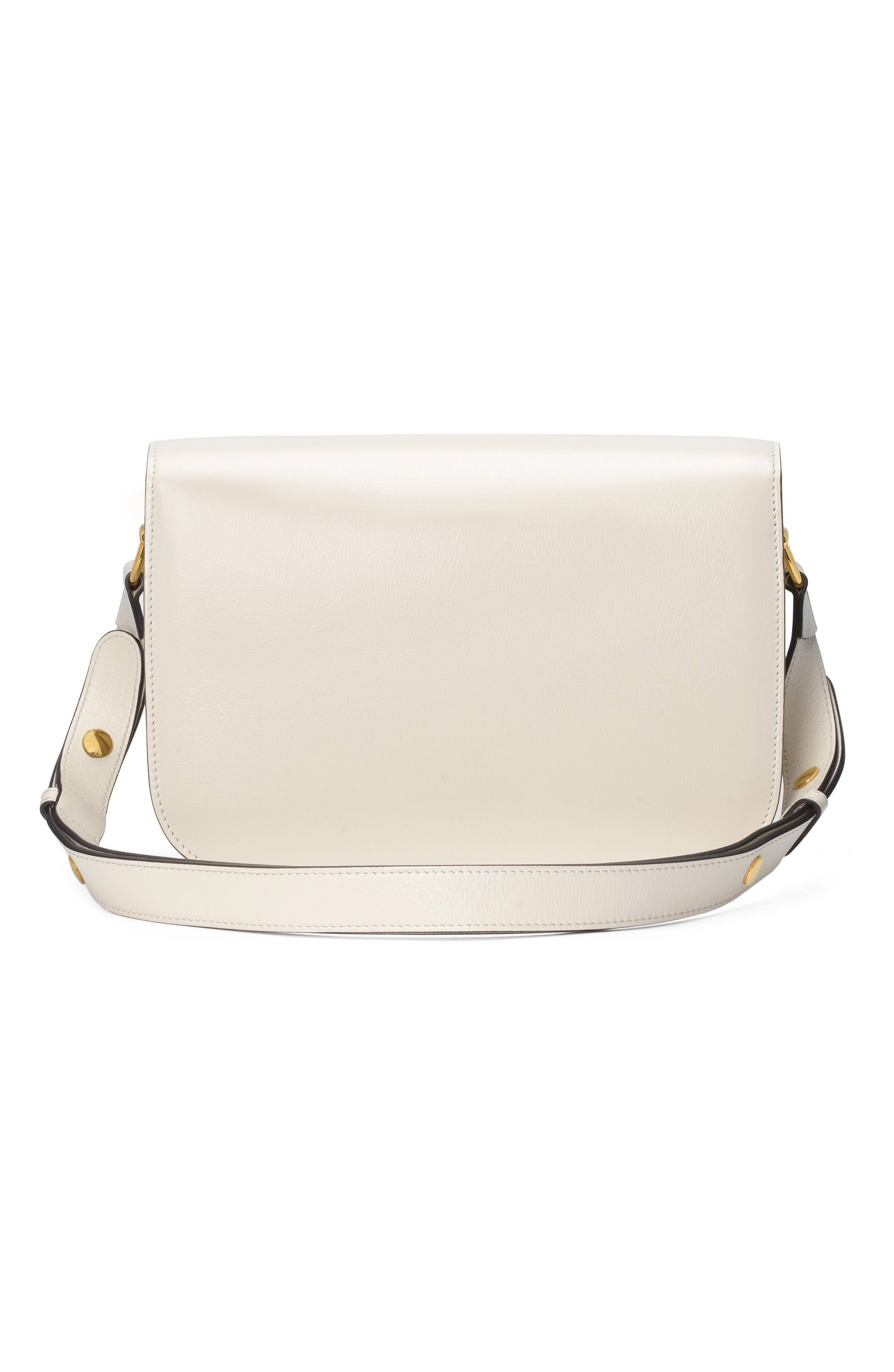 Small 1955 Horsebit Leather Shoulder Bag, Alternate, color, MYSTIC WHITE