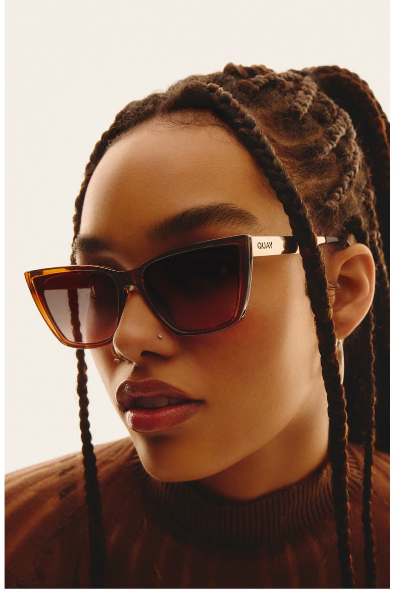 Call The Shots 59mm Cat Eye Sunglasses, Alternate, color, COFFEE/ BROWN FAWN