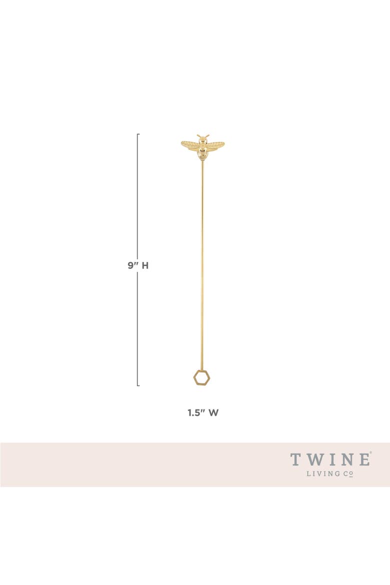 Bumble Bee Stir Sticks Set of 4, Alternate, color, Gold