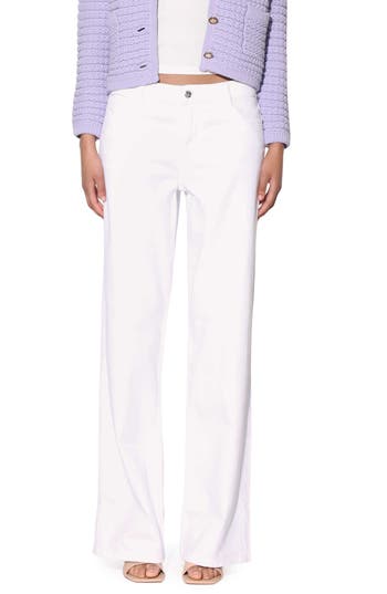 Shop Walter Baker Elena Wide Leg Jeans In White