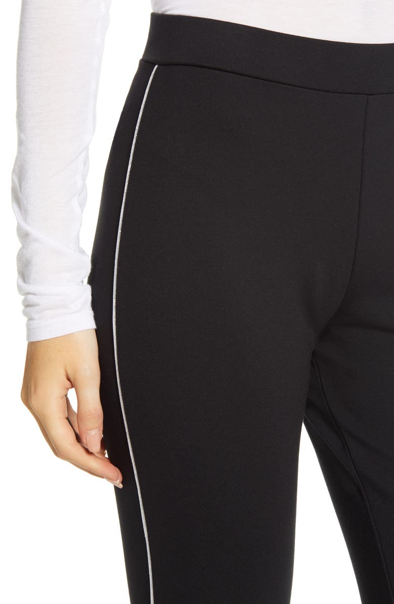 Nordstrom Ponte Metallic Stripe Tuxedo Leggings, Alternate, color,