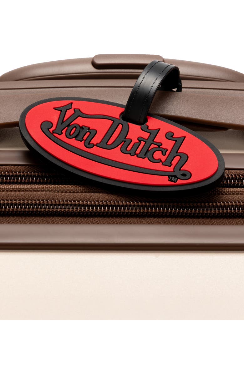 Von Dutch Logo Patch 2-Piece Suitcase ID Tag Set with Adjustable Straps, Alternate, color, Logo Patch