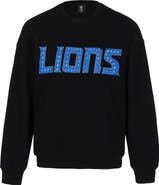 CUCE Women's Cuce Black Detroit Lions Chenille Jeweled Sweatshirt