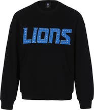 CUCE Women's Cuce Black Detroit Lions Chenille Jeweled Sweatshirt