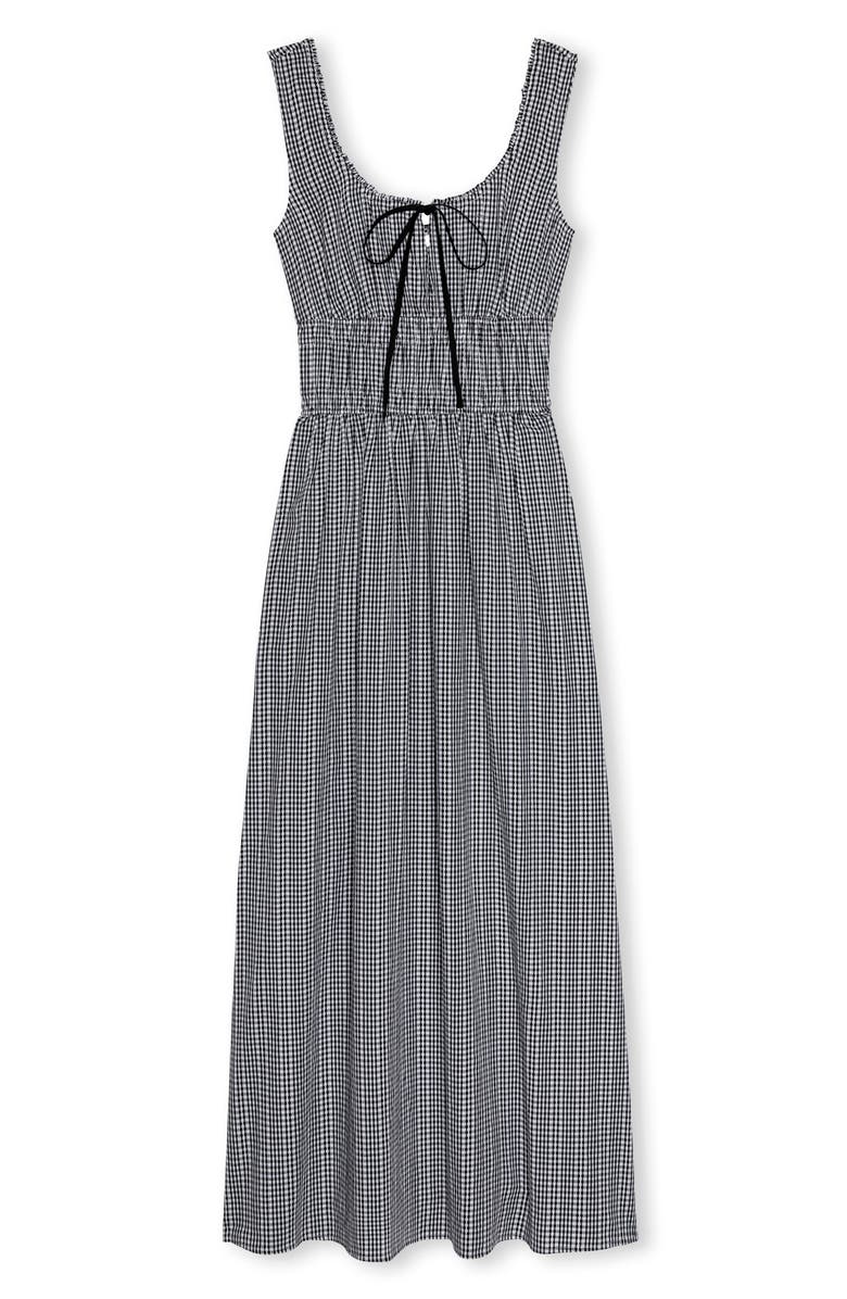 Rails Jordie Gingham Sleeveless Maxi Dress, Main, color, Black Gingham