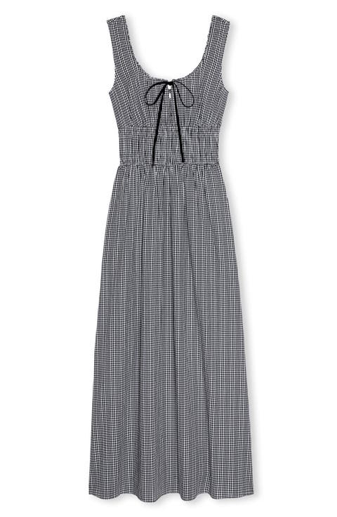 Jordie Gingham Sleeveless Maxi Dress