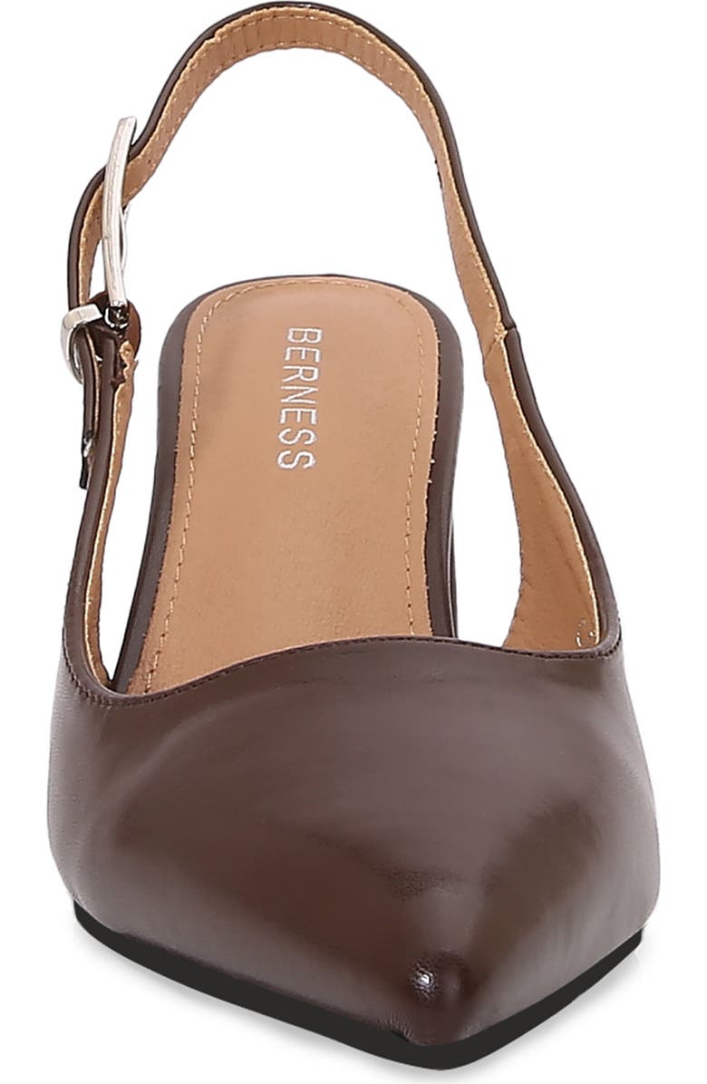 BERNESS Pointed Toe Slingback Pump, Alternate, color, Brown