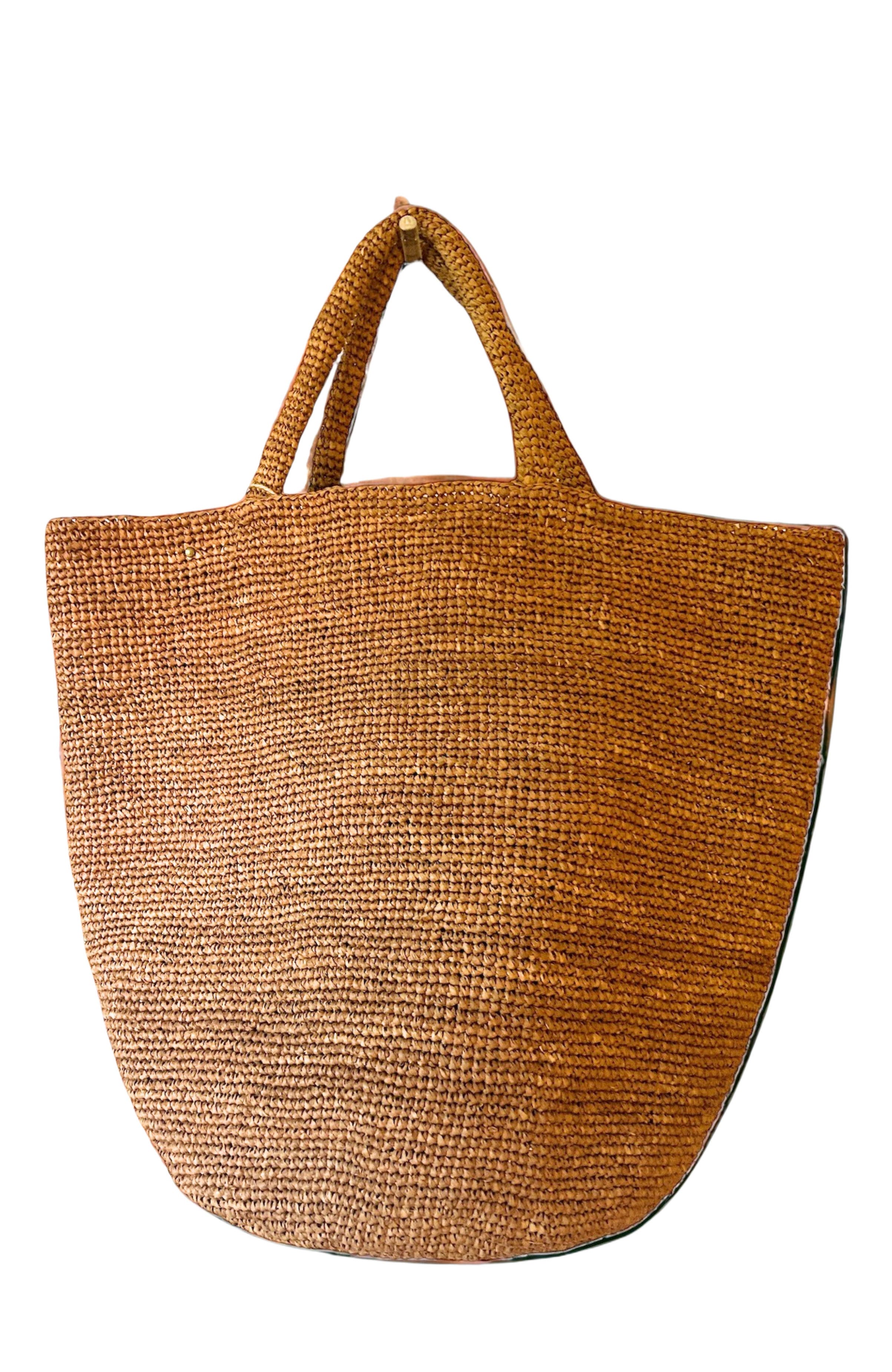 Zanatany Concepts Caramel Raffia Beach Tote Bag, Main, color, Caramel