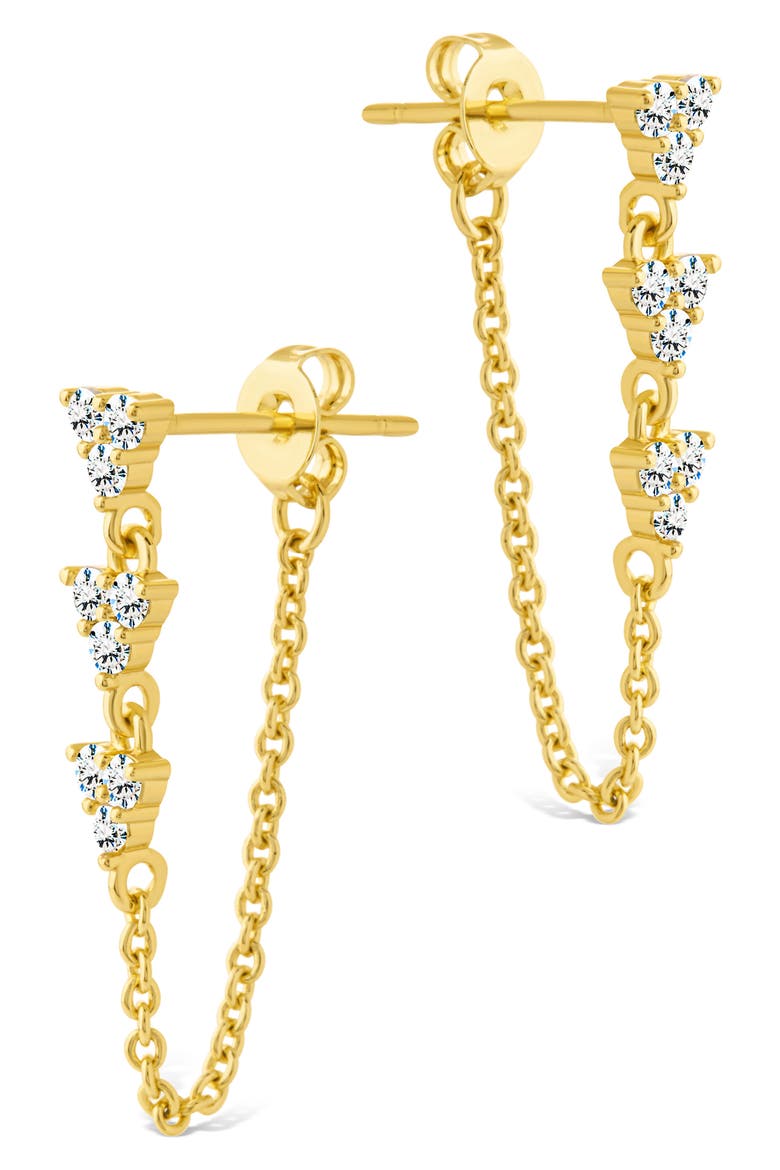 Luci Chain Drop Earrings, Alternate, color, GOLD