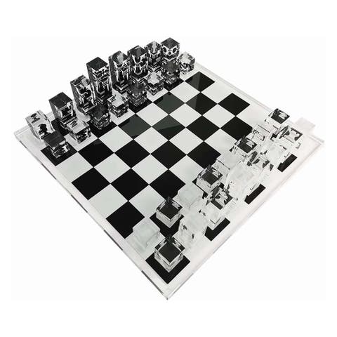 Infinity Lucite 17-Inch Lucite Chess Set