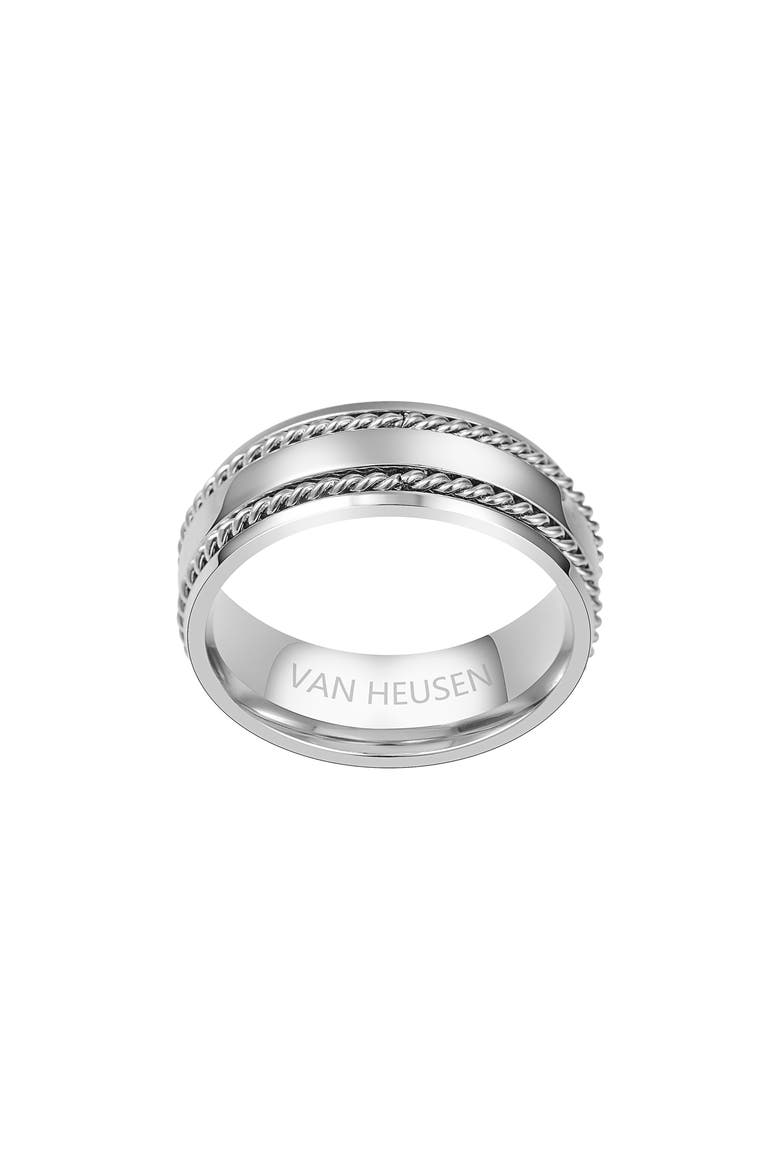 Men's Twisted Band Ring, Alternate, color, SILVER