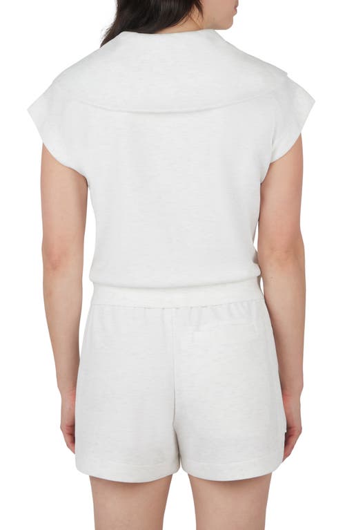 Yogalicious Scuba Monaco Half Zip Shirt In Htr.seaside Sand