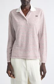 Wales Bonner Trust Stripe Linen & Cotton Jersey Polo