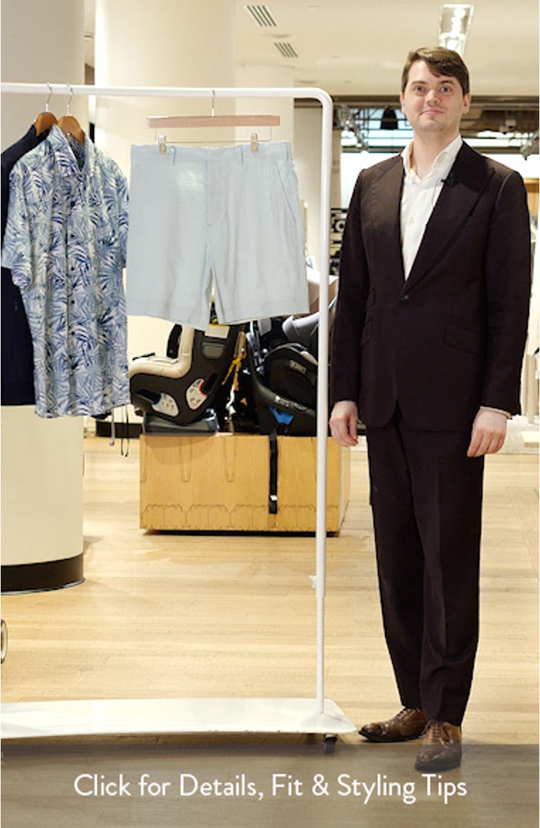 Stretch Linen Blend Shorts, sales video thumbnail