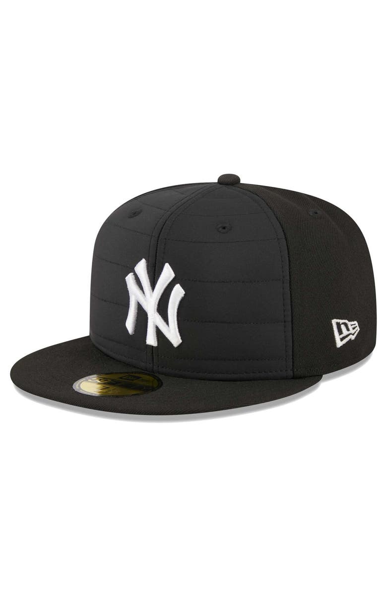 New Era Men's New Era Black New York Yankees Quilt 59FIFTY Fitted Hat, Alternate, color,