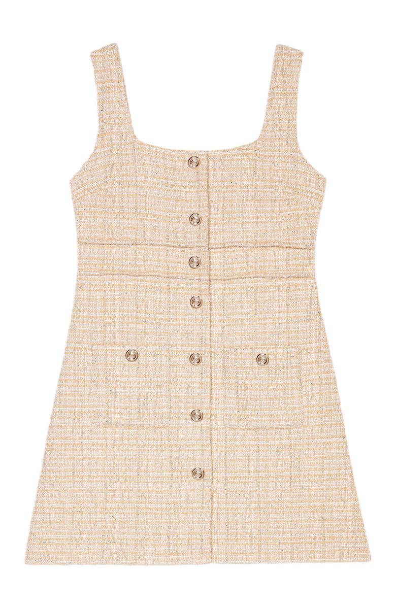 maje Mini tweed dress, Alternate, color, 